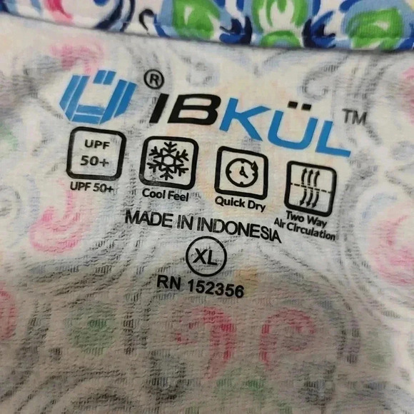 IBKUL Women's Nora Print Long Sleeve Mock Neck Top - Picture 7 of 8